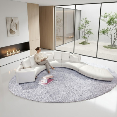 Moderne Ronde Bank Woonkamer Ronde Bank Beklede Hoek Set