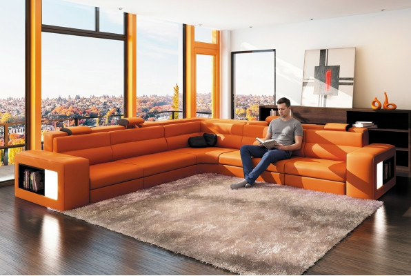 Design XXL Grote Hoekbank met Bekleding Hoekbank Leren Bankstel L-vorm