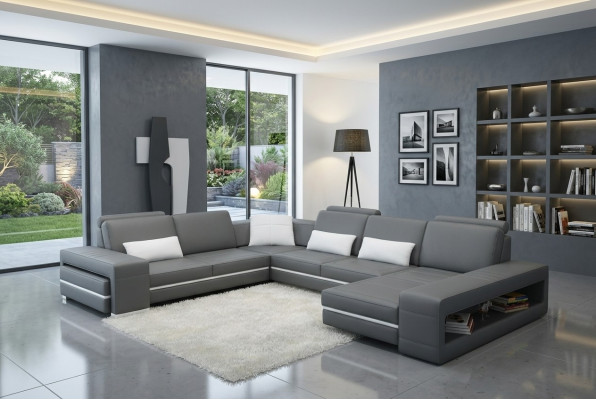 Leren bankstel bank woonlandschap U-vorm ontwerp moderne bank hoek decor bankstellen Leren bankstel bank woonlandschap U-vorm ontwerp moderne bank hoek decor bankstellen
