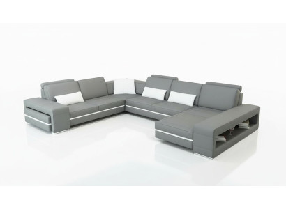 Leren bankstel bank woonlandschap U-vorm ontwerp moderne bank hoek decor bankstellen Leren bankstel bank woonlandschap U-vorm ontwerp moderne bank hoek decor bankstellen
