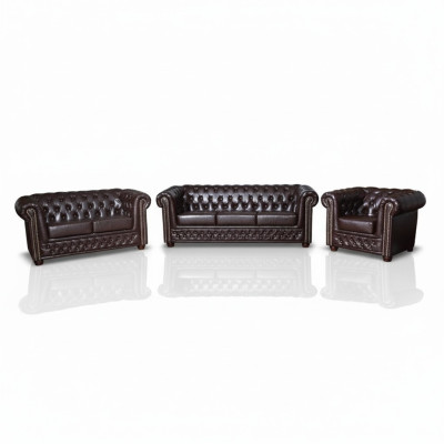 Chesterfield leren bankstel bank bank bank bank bank zitbank bankstel nieuw