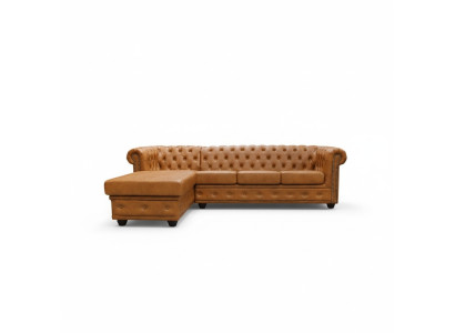 Chesterfield leren bank bank hoekbank lederen bankstel bekleding hoekbanken