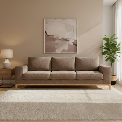 Bankstel 3-zitsbank Beklede banken Bankstellen Woonkamer Design Textiel Stof Nieuw