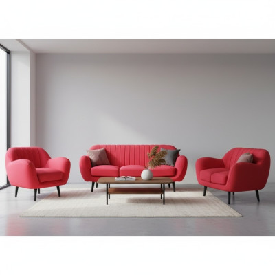 Bankstel 3+2+1 Bank Beklede Banken Bankstellen Woonkamer Ontwerp Chesterfield