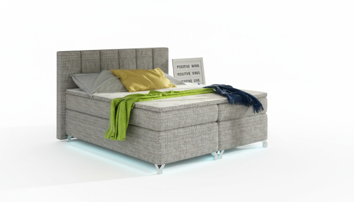 Boxspringbed 180x200cm Hotelbedden Leer Compleet Bedframe Topper
