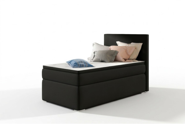 Boxspring Bed Hotel Bedden 90x200cm Leer Compleet Bedframe Topper