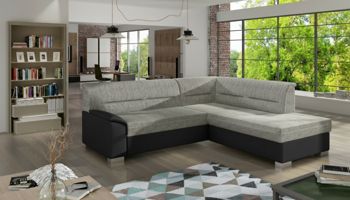 Ontwerp hoekslaapbank slaapbank bedfunctie bank leer textiel stoffering nieuw 8349