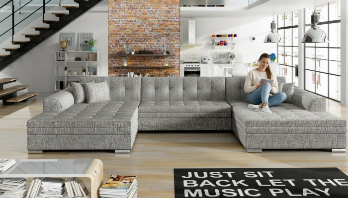 Ontwerp hoekbank slaapbank met bedfunctie bank van leer bekleding textiel banken nieuw 1070