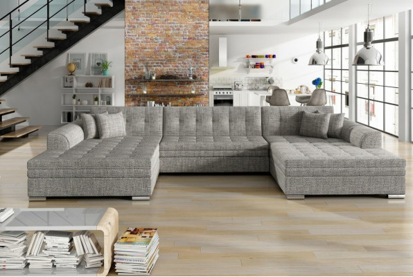 Ontwerp hoekbank slaapbank met bedfunctie bank van leer bekleding textiel banken nieuw 1070