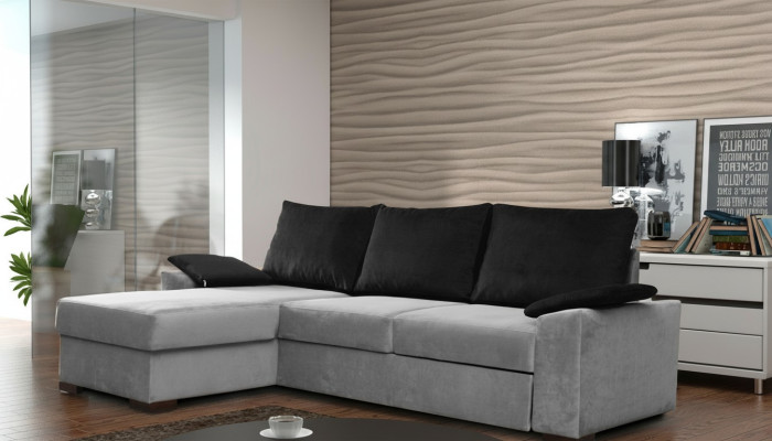 Ontwerp hoekbank slaapbank met bedfunctie bank lederen bekleding textielbanken.