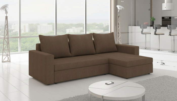 Ontwerp hoekbank slaapbank bedfunctie bank leer bekleding textiel sofa's nieuw 502