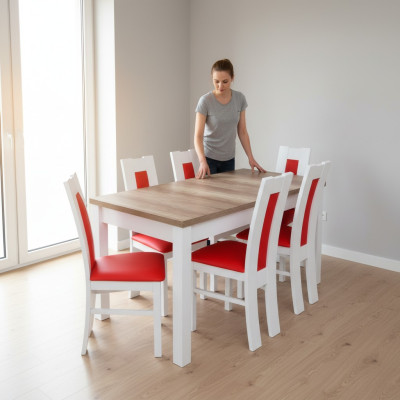 Tafel Eetkamerset Eetkamer set Tafel 6 Stoelen Stoel Set Hout