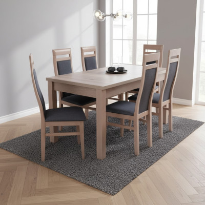 Eettafelset Tafel + 6x stoelen Stoel Eetkamerset Tafel Hout