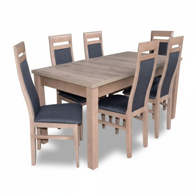 Eettafelset Tafel + 6x stoelen Stoel Eetkamerset Tafel Hout