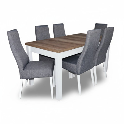 Ontwerp tafel + 6 stoelen eetkamer set stoel set eetkamer tafels
