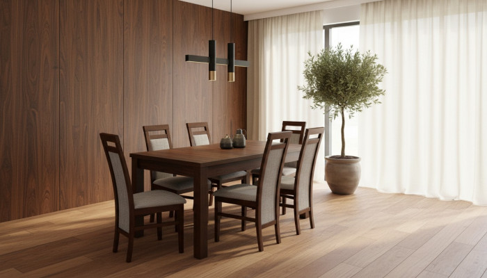 Tafel + 6 stoelen Design Eetkamer Set Stoel Set Eetsets Tafels