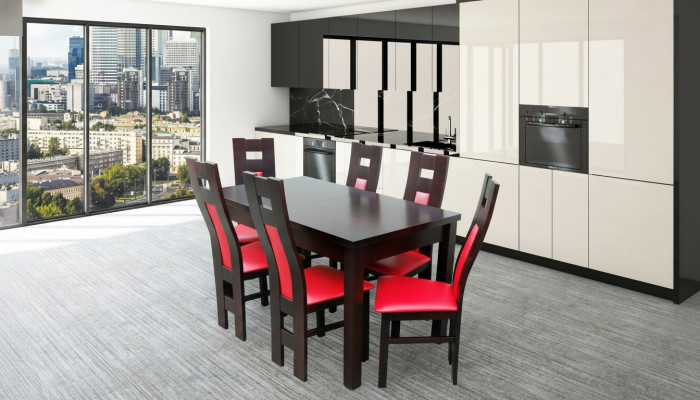 Ontwerp eetkamerset met stoelenset tafel + 6 stoelen Eetkamermeubels Tafels