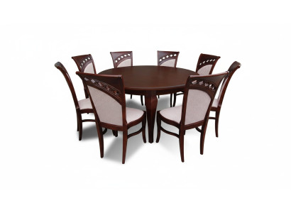 Ronde vergadertafel 8 stoelen Tafel Ronde tafel Houten tafel Rond