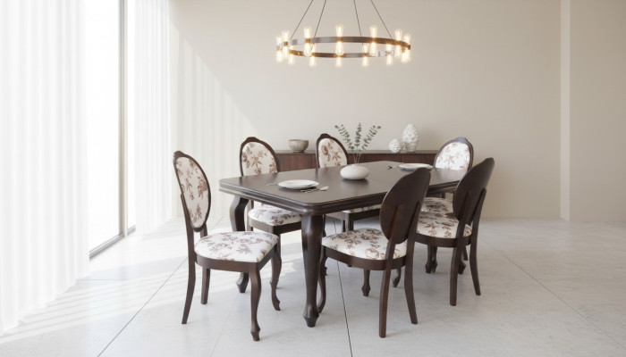 Ontwerperstafel + 6 stoelen sets Complete woonkamer eetkamer