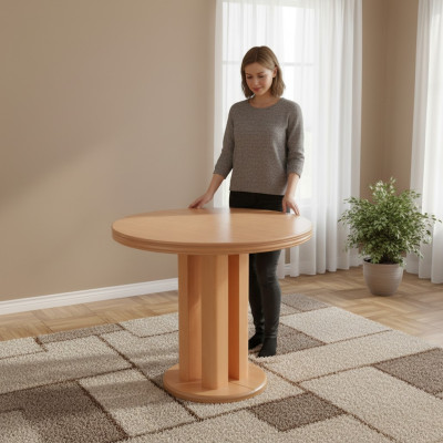 Ronde tafel Ronde tafels Eetkamer Woonkamer Hout Uitschuifbaar tot
