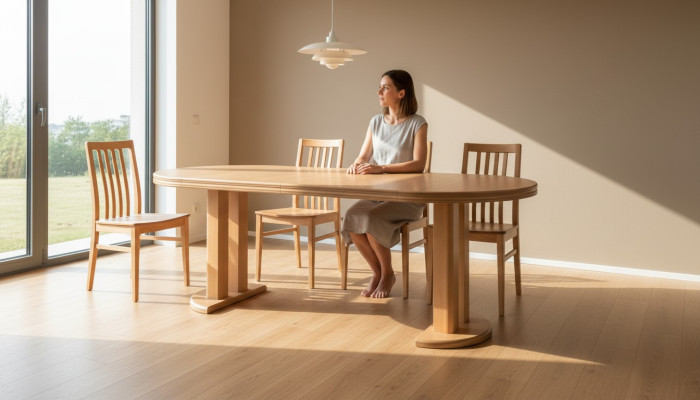 Tafel 240cm Designer vergadertafel Houten tafels Vergadering Eetkamer