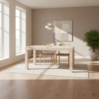 Uittrekbare design houten tafel, tafel decor eetkamer woonkamer houten tafels massief.