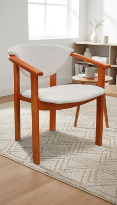Luxe design gestoffeerde stoel stoelen zit leun bureau eetkamer massief hout K27 Nieuw