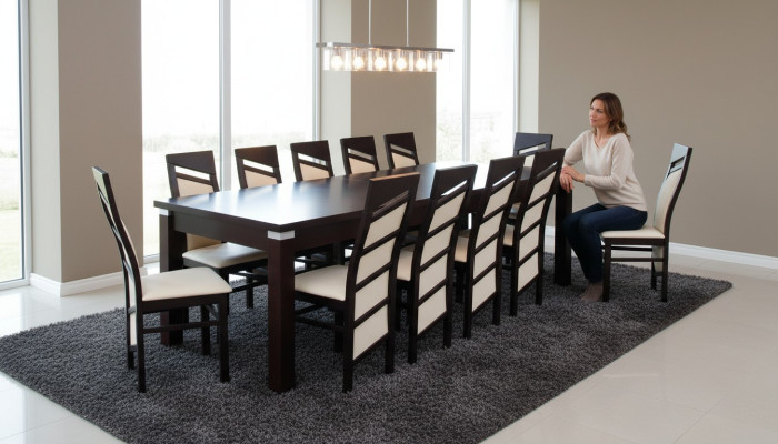 Ontwerp eetkamerset stoelenset tafel + 12 stoelen Eethoek sets Tafels Hout