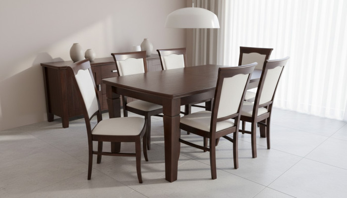 Ontwerptafel + 6 stoelsets Volledige woonkamer eetkamer