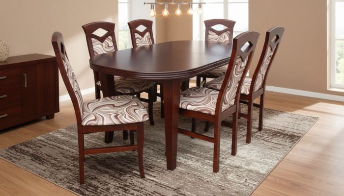Ontwerper eettafelgroep + 6 stoelen stoel tafels houten tafel kantoor