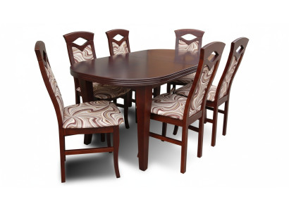Ontwerper eettafelgroep + 6 stoelen stoel tafels houten tafel kantoor
