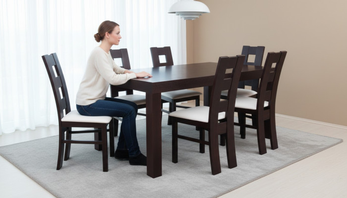 Designer eettafel groep stoelen tafels houten tafel kantoor eetkamer