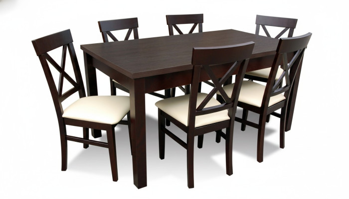 Ontwerper Eettafel Eetkamer + 6 Stoelen Groep Stoel Tafels Houten Tafel