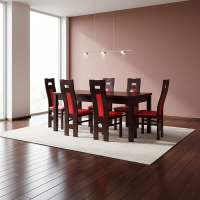 Eettafel + 6 stoelen set eetkamer woonkamerset