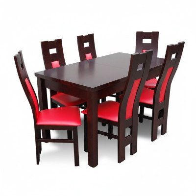 Eettafel + 6 stoelen set eetkamer woonkamerset
