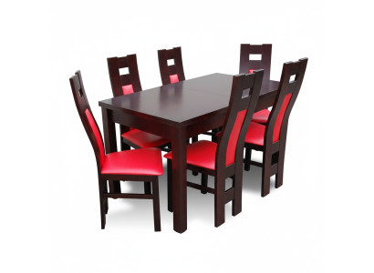 Eettafel + 6 stoelen set eetkamer woonkamerset