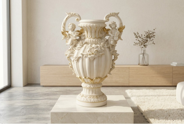 XXL Vaas Tafeldecoratie Deco Vazen Antieke Stijl Sculptuur Figuur Kelk Rome 71cm  XXL Vaas Tafeldecoratie Deco Vazen Antieke Stijl Sculptuur Figuur Kelk Rome 71cm