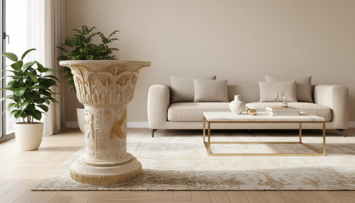 Ontwerp Egyptische zuil decoratieve zuil bloemenzuil standaard voetstuk 1047 Nieuw