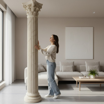 Ontwerp kolom oude decoratieve zuil bloemzuil standaard voetstuk Nieuw 228cm