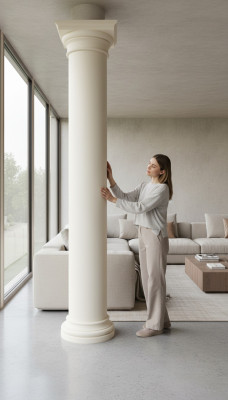 XXL Romeins Stijl 300cm Kolom Ontwerp Kolommen Luxe Inrichting Huis Appartement Nieuw  XXL Romeinse Stijl 300cm Kolom Ontwerp Kolommen Luxe Inrichting Huis Appartement Nieuw