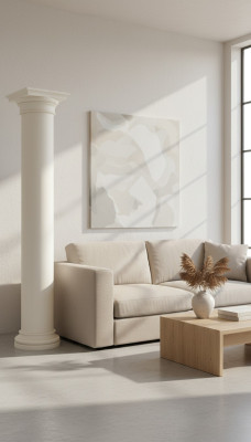 XXL Romeins Stijl 300cm Kolom Ontwerp Kolommen Luxe Inrichting Huis Appartement Nieuw  XXL Romeinse Stijl 300cm Kolom Ontwerp Kolommen Luxe Inrichting Huis Appartement Nieuw