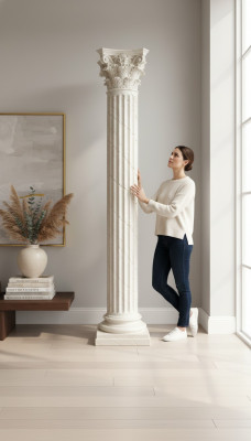 XXL Griekse zuil in antieke stijl, design zuil luxueuze steunen nieuw 224cm groot nieuw.  XXL Griekse zuil in antieke stijl, ontwerpzuil met luxueuze steunen, nieuw, 224cm groot, nieuw.
