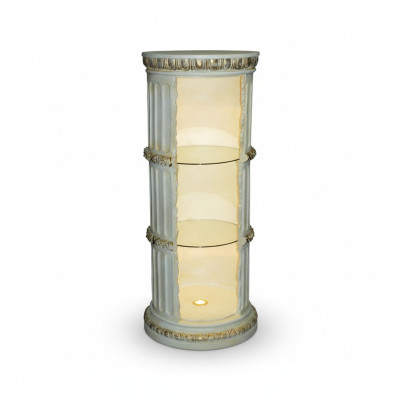 Vitrine Bar Regal Glas Amfora Vaas Bodem vaas Pilaar Kast Vitrinekasten 1858