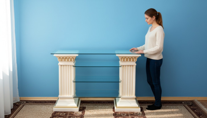 Ontwerp Vitrinekast Glaskolom Vitrinekasten Rek TV-kast Woonkamer 1871 Nieuw