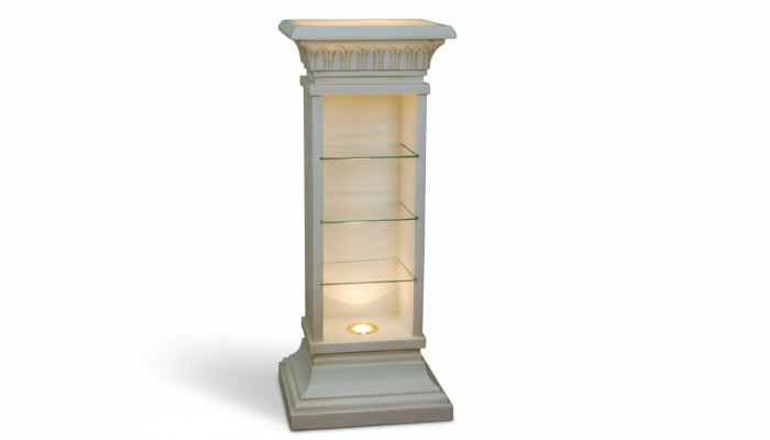 Ontwerp Vitrinekast Glazen Pilaar Vitrinekasten Rekken CD-kast Lamp 6894 Nieuw.