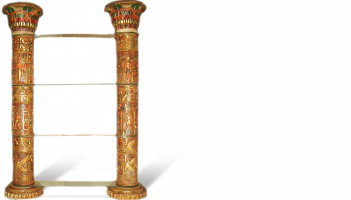 Regal Glas Vitrine Egyptische Regale Vitrinen XXL Pilaren 240cm Pilaar Egypte Nieuw