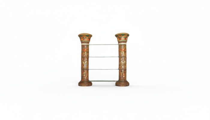 Regaal Glas Vitrine Egyptische Regalen Vitrines XXL Zuilen 180cm Zuilen Egypte Nieuw