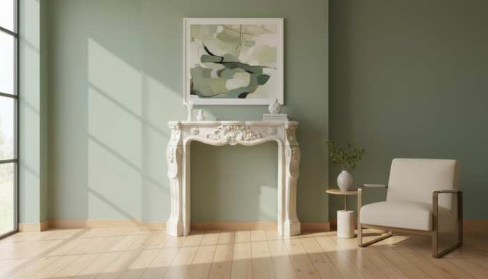 Open haard decoratie omhulling haard decoratie openhaard woonkamer luxe design 1840