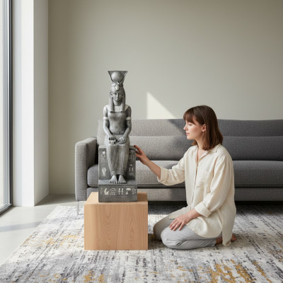 XXL Ontwerpfiguur Godin Isis Standbeeld Sculptuur Decoratie Figuren Standbeelden 123cm - XXL Ontwerpfiguur Godin Isis Beeld Sculptuur Decoratie Figuren Standbeelden 123cm