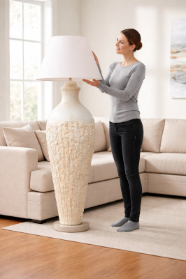 Ontwerp XXL Vazen Verlichting Vaas Staande lamp Tafellamp Tafellamp Lampen 140cm
